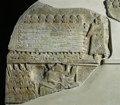 Stele der Geier, gewidmet von Eannatum, Prinz des Staates Lagash, zur Feier seines Sieges über die Stadt Umma, aus Telloh (Antikes Girsu) Frühdynastische Periode ca. 2450 v. Chr. (Kalkstein) von Sumerian